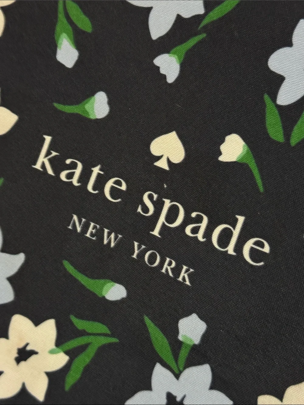 Kate Spade Tote-Navy Floral-Cloth-OpenTop-Large Size-GUC